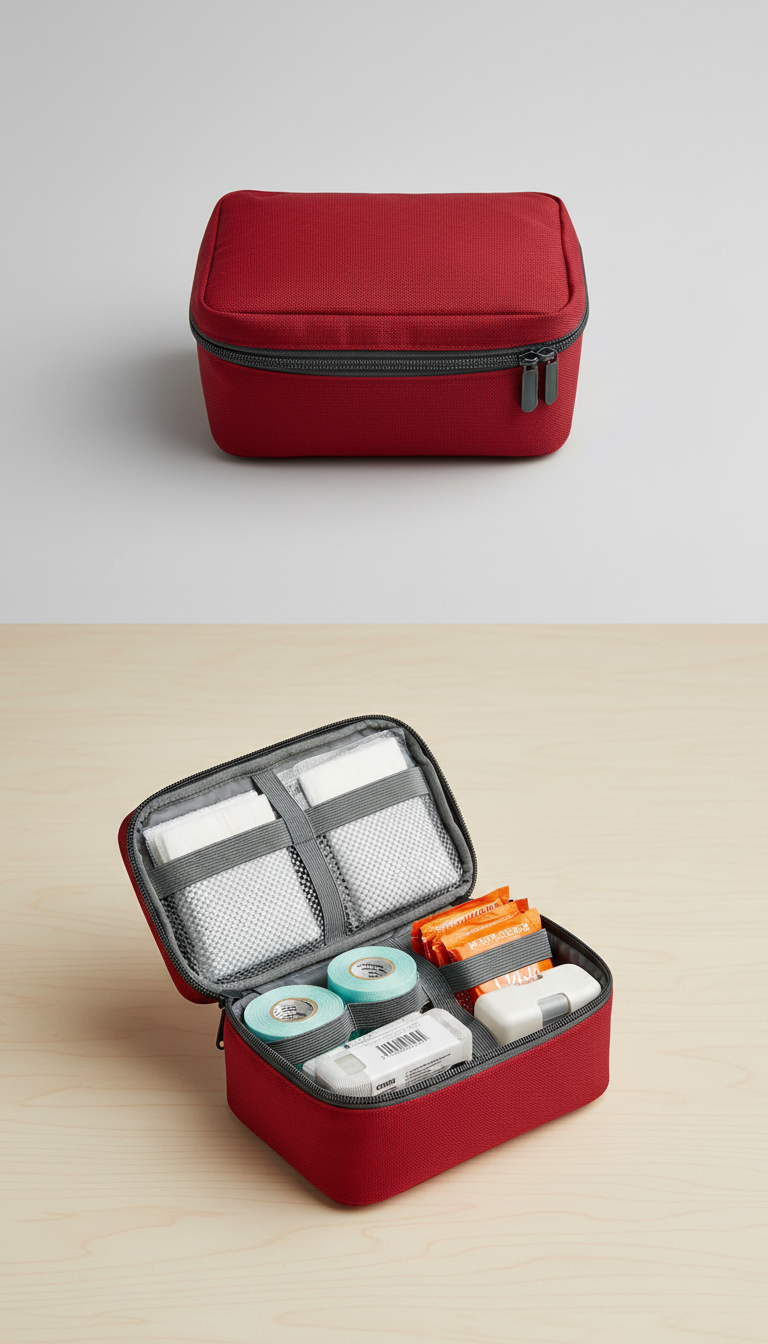 Compact First Aid Kit in Hard Shell Case
